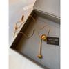 Fashion Gold & Small Ball Pendant Necklace Women's Accessories Fancy Light Luxury and Simplicity Everyday Joker Elegant Sweater Chain