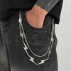 Salircon New Punk Lightning Chain Pants Decorative Waist Keychain for Men Hip Hop Metal Jeans Body Chains Trend Street Jewelry