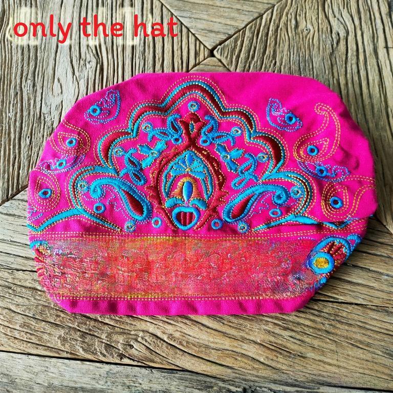 

Bohemian Pattern Lightweight Breathable Turban Headscarf With Elastic Closure For Women RoseRed