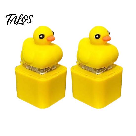 Talos 1/2Pcs Seagull Mine Button Keychain, Rechargeable Fidget Clicker with Real Sound & LED Light, Mini Hanging Buckle Toy