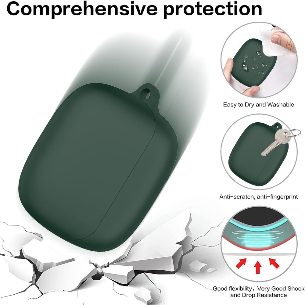 Cover for Baseus Bowie M2S Charging Case Anti-fall Sleeve With Hook Solid Color Wireless Bluetooth Earphone Silicone Protective