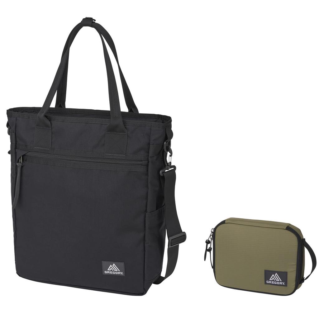 Gregory 2-Way Tote Bag, Covered Tote V4, Black