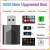 2025 New Upgrade Wired To Wireless Carplay Android 2In1 Adapter Car Gadget Smart Box Plug&Play 5Ghz Wifi Fast Connect Mini Box