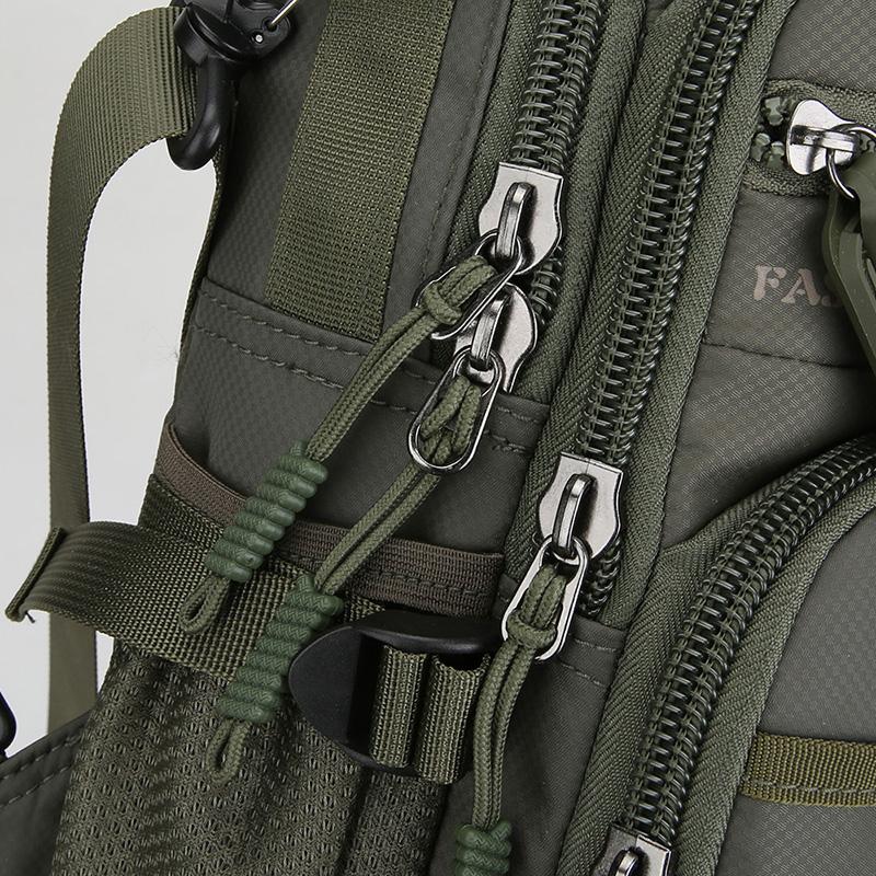 Casual Multi Pockets Men Chest Bag Shoulder Bag Multifunction Sports Message Bag Solid Color Cloth Crossbody Bag Travel