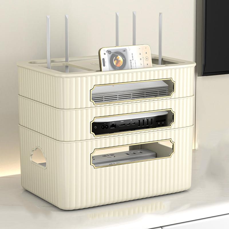 Wifi Router Organizer TV Set-top Box Shelves Socket Wire Organizing Wireless Optical Cat Placement