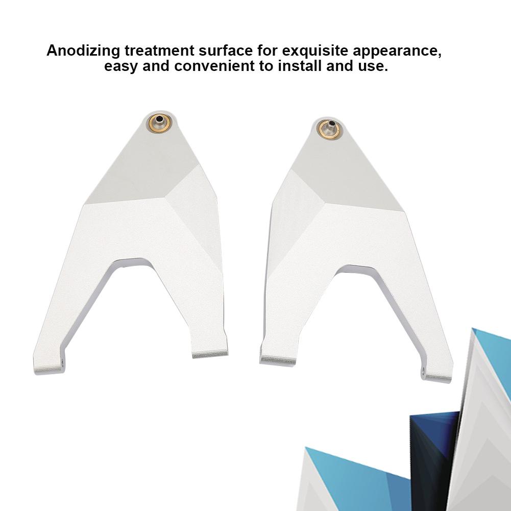 2PCS Metal Front Lower Suspension Arm Pull Rod for TRAXXAS UDR RC Truck Model(Silver)