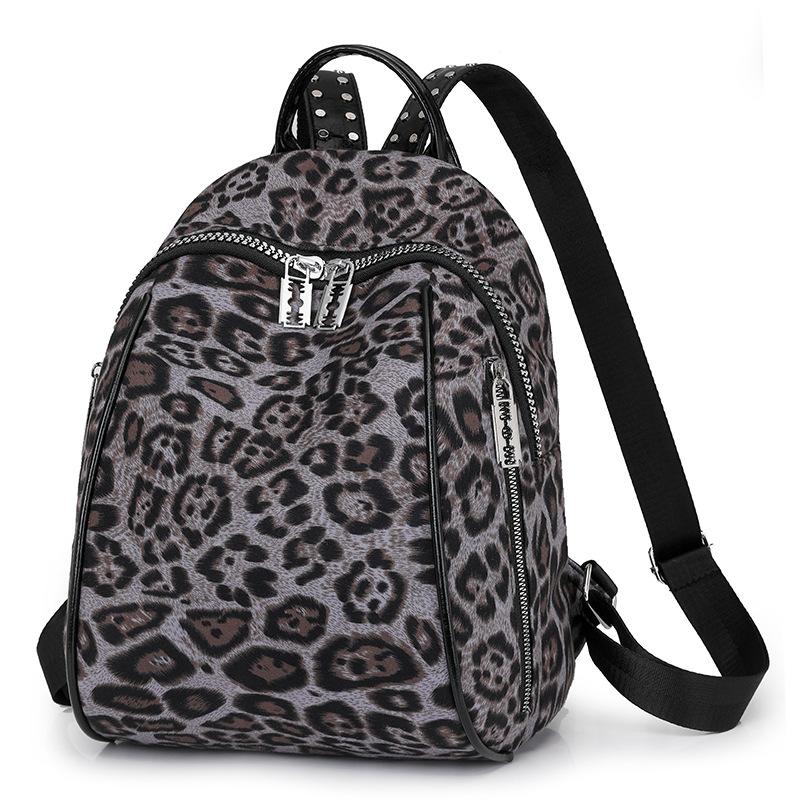 Modisches Design Personalisierte Tasche mit Leopardenmuster für Damen im Herbst und Winter Rucksack für Damen Lässig Vielseitig Studenten-Schultasche