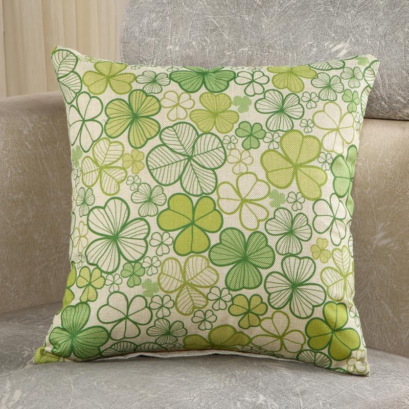 45x45cm Vintage Retro Flower Geometry Printed Home Sofa Chair Cushion Cover Cotton Linen Decorative Pillow Case