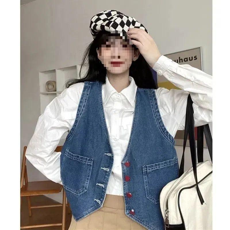 2025 Playful Green Embroidered Denim Jacket - Spring/Autumn Retro Style | Free Shipping