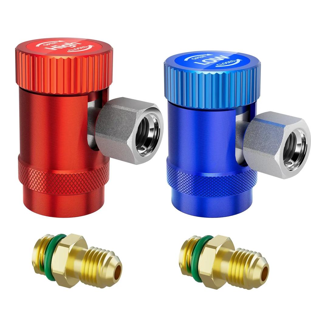 R134A/R1234YF A/C AC Compressor R-134A Manual Quick Coupler Adapter Air Condition 1/4 SAE Connectors Accessories