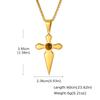 Vnox Cross Pendant Necklace for Men Boys, Gold Silver Color Stainless Steel Black Onyx Inlay Box Chain Punk Hip Hop Jewelry Gift
