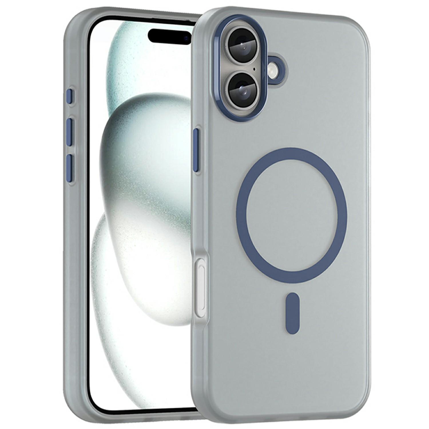 For iPhone 16 Plus Case Compatible with MagSafe TPU + PC Slim Matte Translucent Phone Cover C