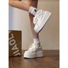 Four-leaf clover thick-soled little white shoes women's 2 spring new versatile height-increasing muffin sports and leisure board shoes