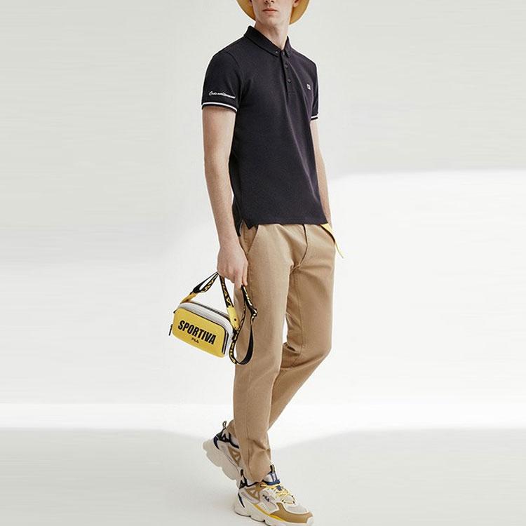 FILA Embroidered Logo Casual Sports Polo Shirt Men Tops Ultramarine-Blue F51M128114FNV