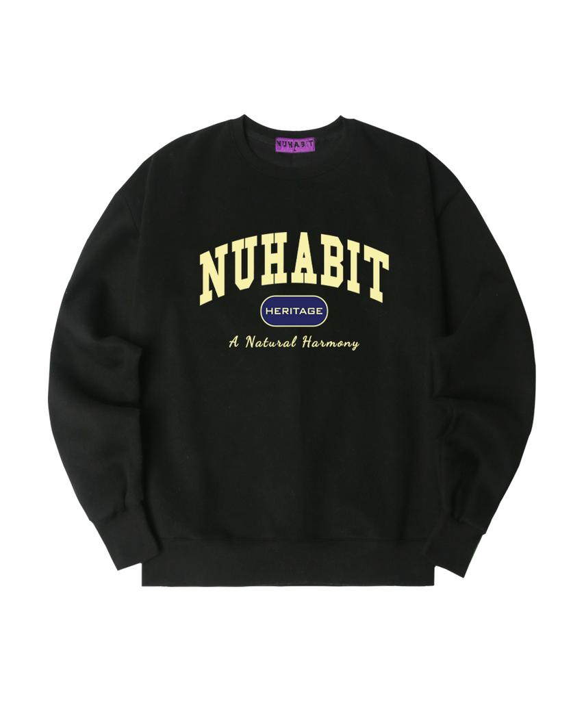 NUHABIT N/H Nu Age Oversized Fleece-Lined Sweatshirt_Black (Som4-4Nh1196)