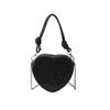 Luxury Diamonds Heart Design Handbags For Women Shiny Stone Women Shoulder Bag 2024 New Style Women's Bag Party Cute Purse