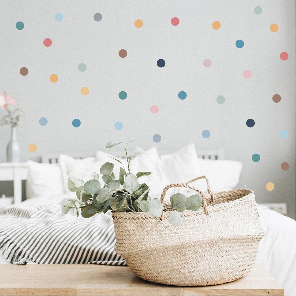 Boho Dot Wall Sticker Boho Girl Bedroom Nursery Classroom Children Room Decoration Wall Sticker