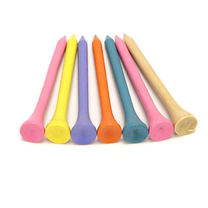 Bamboo Golf Tees 70mm - Natural Wood Color Ball Holder Accessories 83 pcs