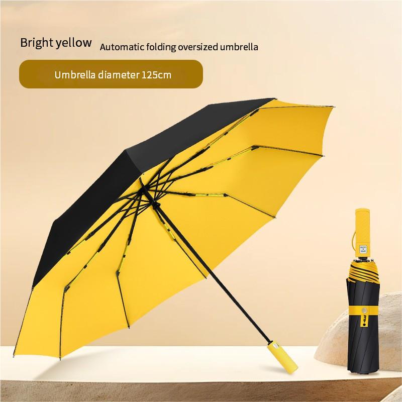 125Cm Three-Fold Extra Large Double-Layer Umbrella Surface Vinyl Sunscreen Folding Men'S Umbrella Manufacturer