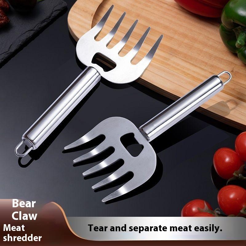 Edelstahl Hackkrallen Ergonomische Fleischgabel Isolierte Küchenwerkzeuge Hacken Sie Geflügel und Rindfleisch für den Grill einfach