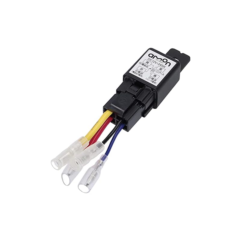 Amon Relay, 4-wire (4-pole), DC12V-240W (20A), Supports Wiring of Electrical Components, Switches Electrical Components to Switches, Electromagnet,