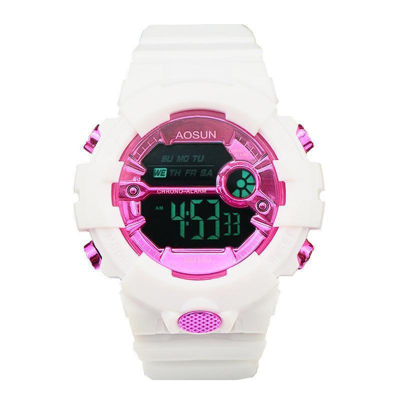 2019 Men's Trendy Waterproof Harajuku Style Matcha Green Sports Electronic Watch