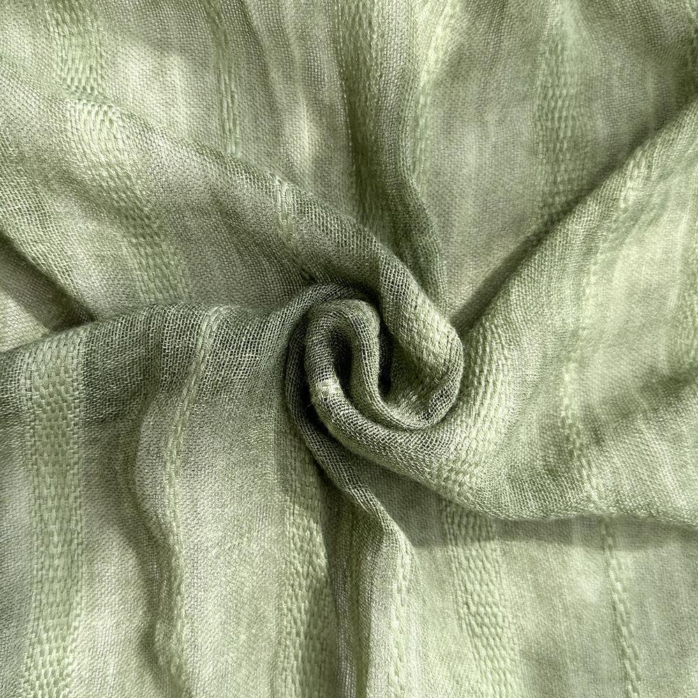 New solid color wool scarf women's retro dirty dyed striped shawl scarf