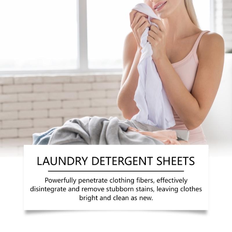 30Pcs Laundry Detergent Sheets Laundry Soap Strips Clothing Washing Supplies Laundry Detergent Liquidless Laundry Soap