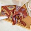 58 cotton and linen square scarf headscarf autumn versatile small floral women's thin small fresh decorative silk scarf