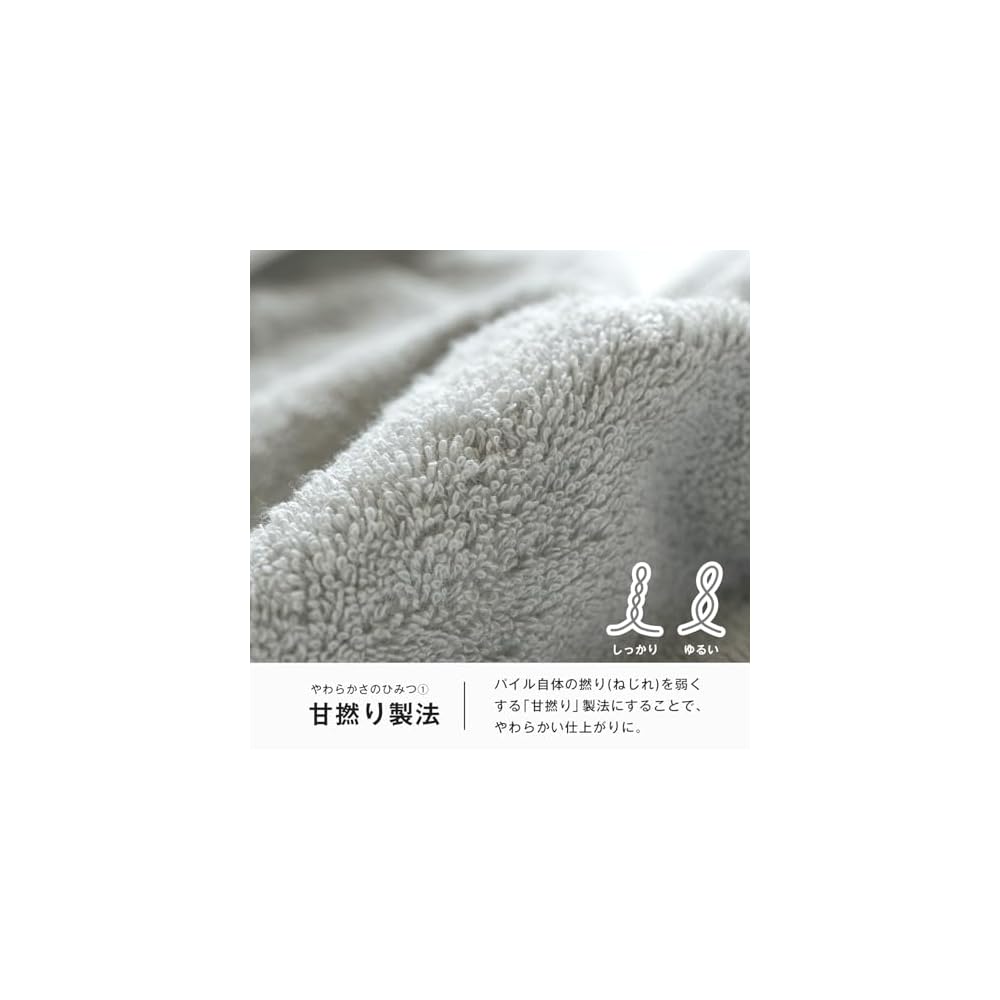 Bloom Imabari Towel Certified FUu Bath Towel 2-Piece Set, Thick, Absorbent, Hotel Quality, Made in