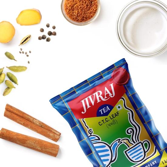 Jivraj Tea 1kg | CTC Assam Černý Listový Čaj | Prášek Chai Patti