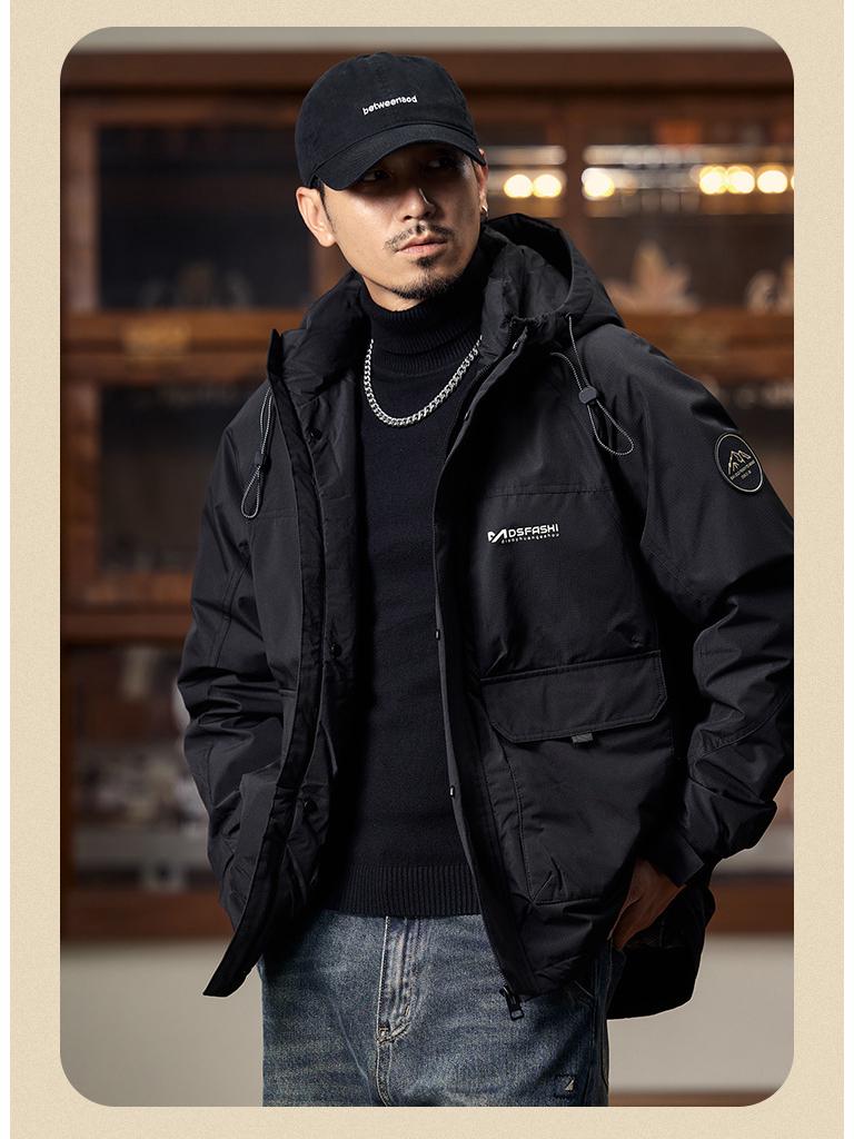 2025 Herren American Retro Hoher Loft Winter Daunenjacke - Trendig, Warm, Winddicht Arbeitskleidung