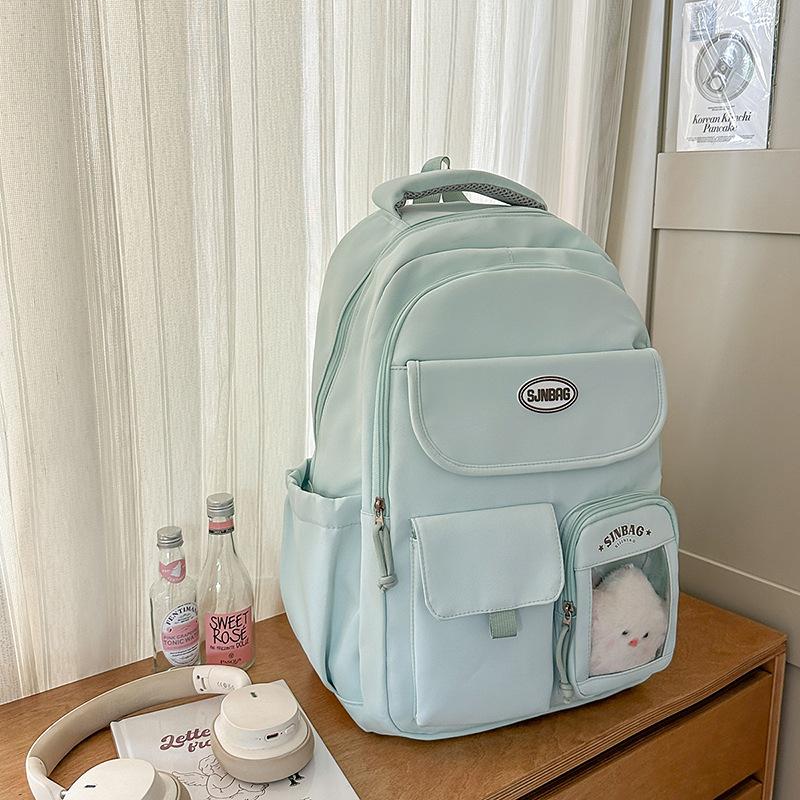 

Высокая ценность ин сладкий и милый ученик средней школы повседневный универсальный большая вместимость зелёный