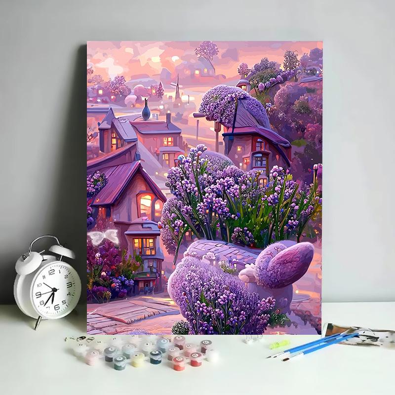 DIY Digital Oil Painting Kit Hand Paint By Numbers Acrylic Landscape Wall Art Birthday Gift
