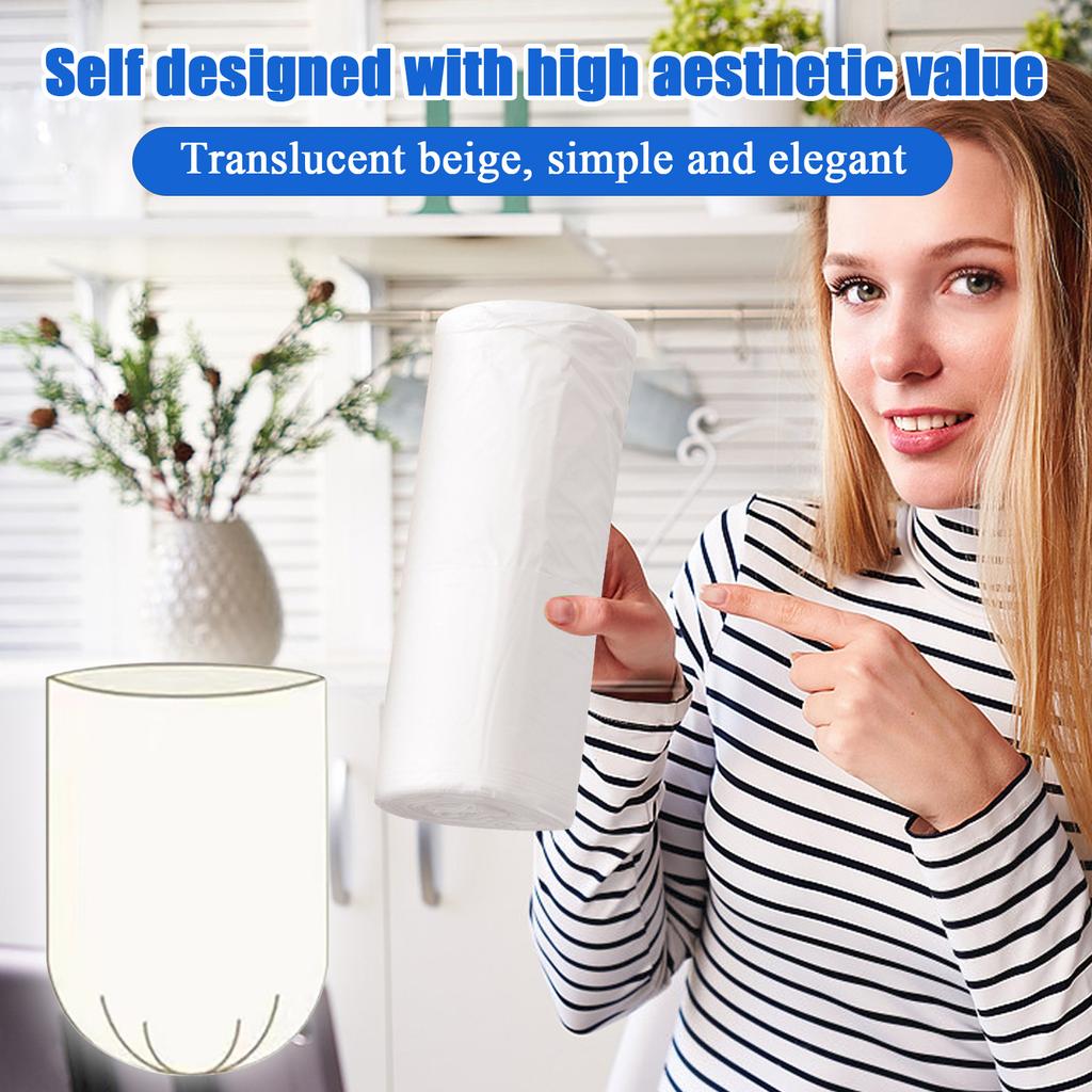 Clear Plastic Garbage Bags Waste Basket Bags For Kitchen, Home, Bathroom Wastebasket Liners High Density LeakProof Kitchen Trash