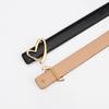 Women's Versatile Heart Buckle Fashion Belt for Jeans and Dresses with PU Leather Details