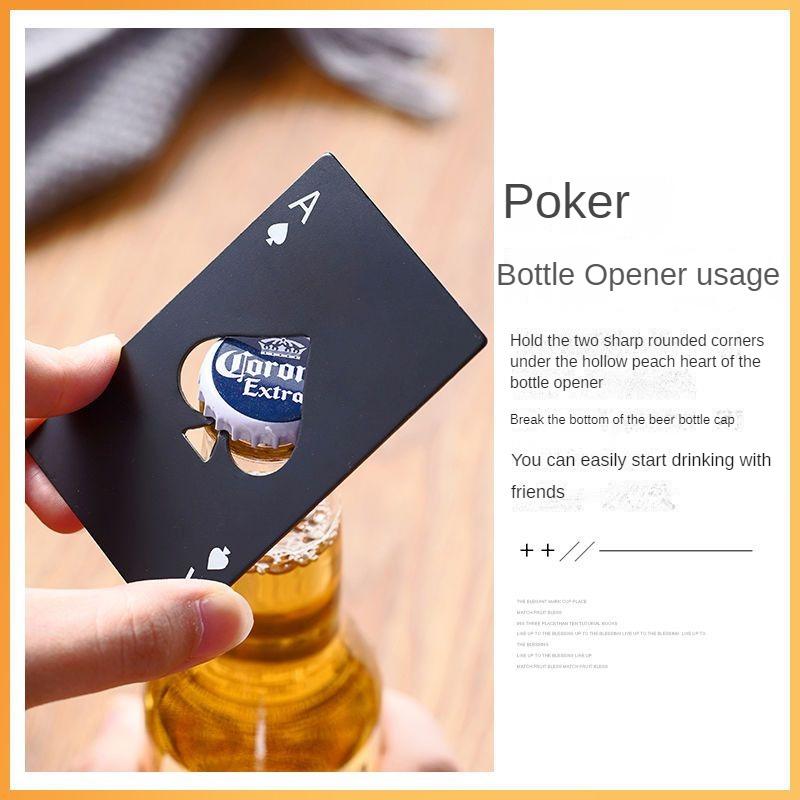 20PCS Playing Card Bottle Opener Beer Bottle Opener Automatic Bottle Opener Hotel Bars Wine Opener Kitchen Bar Can Opener