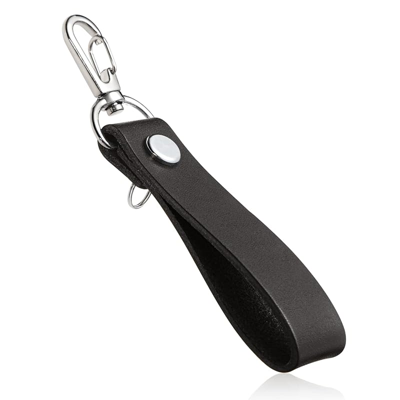 

[Freate] watch holder carabiner genuine leather pocket watch (black, 22mm width)