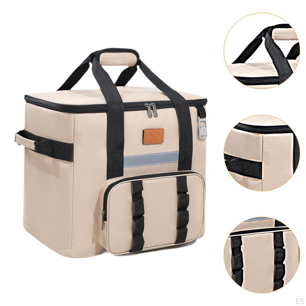 Cooler Bag Lunch Box Zipper Men Women with Bottle Opener Insulated Thermal Tote for