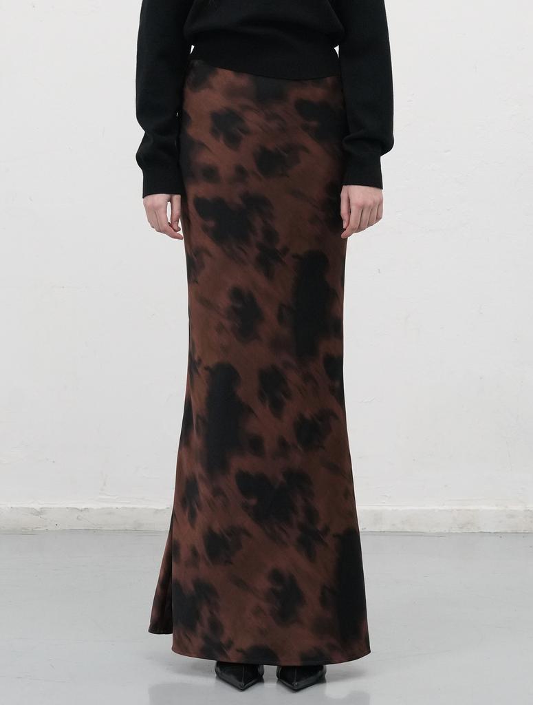 GENERALIDEA Pattern Bias Long Skirt [Brown] / Wbe3L13509