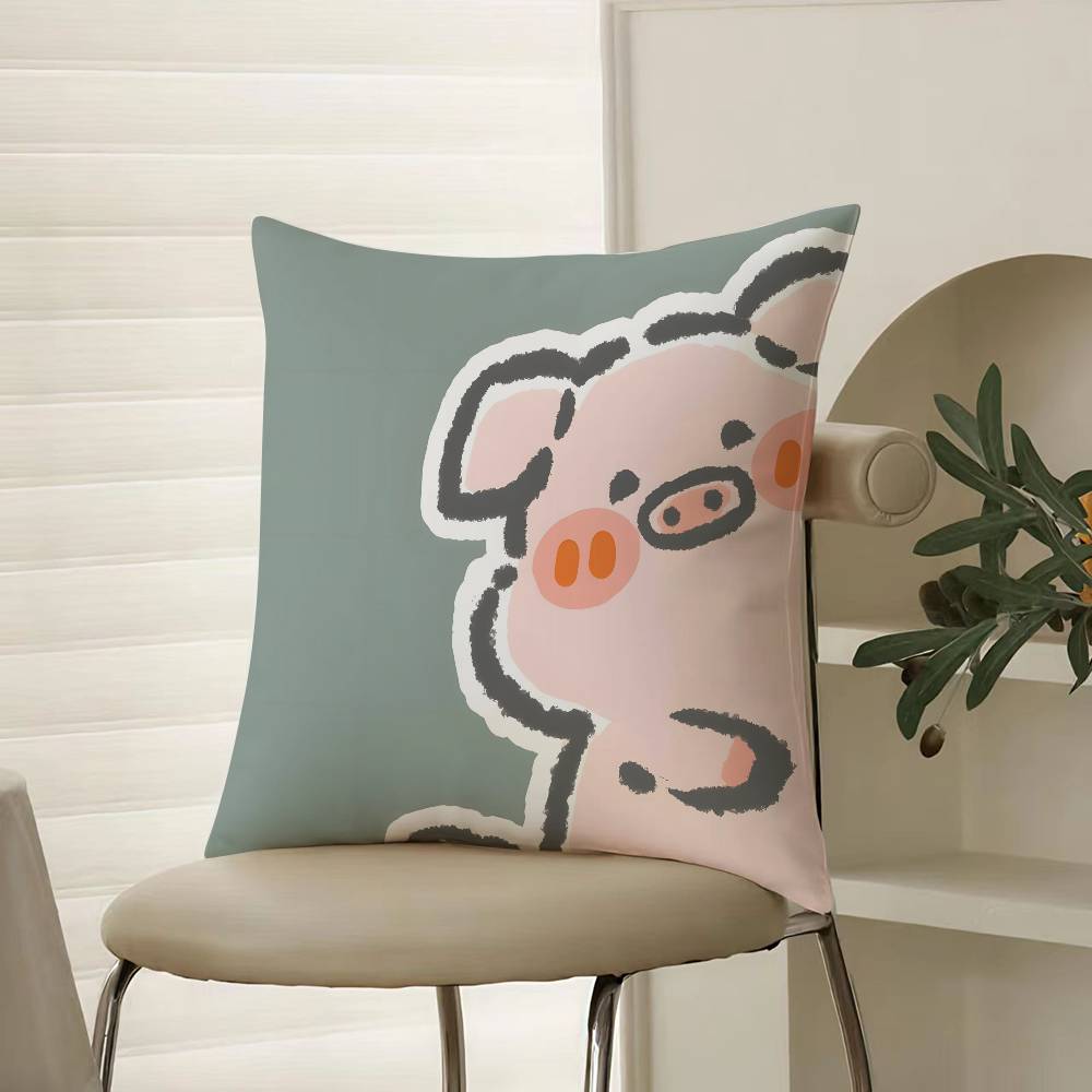 Surprise Animals In The Twelve Zodiac Signs Pillow Case Comfort Sofa Bed Silky elegant Invisible zipper Decorative cushion cover