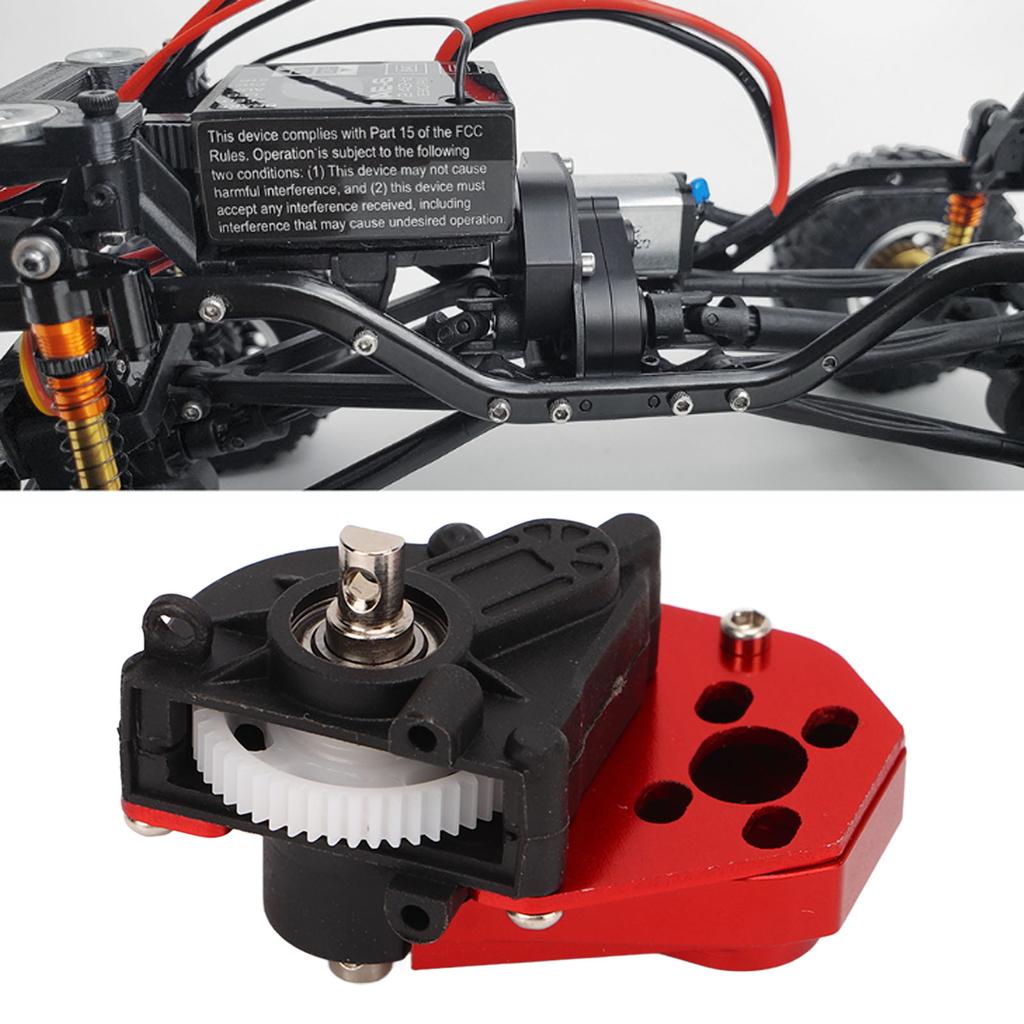 Aluminum Alloy Gearbox with Plastic Gear for Axial SCX24 AXI90081 Deadbolt 1/24 RC Car Upgrade Parts