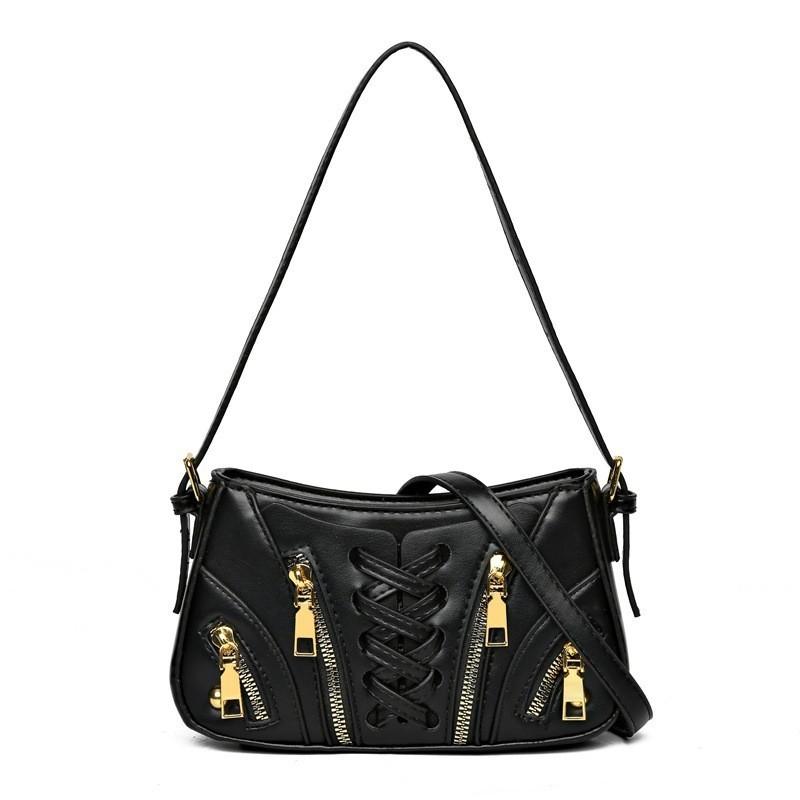 

IELGY Персонализированная сумка для подмышек Spice Girl Wind Rivet, стильная универсальная сумка через плечо через плечо чёрный