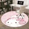 Cute Bunny Office Carpet Chair Mats, Pink Bowknot Design, Cute Rabbit Decor for Home Office, Gift Idea for & Adults1118124a