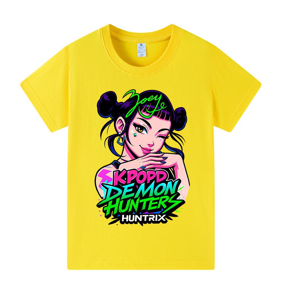 A1214 Kinder Jungen Mädchen Zoey Kpop Rumi Zoey Mira Print Kurzarm-T-Shirt