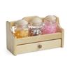 Vintage Style Wooden Spice Jar Rack Dollhouses Furniture 1/12 Scale Miniature Model Design