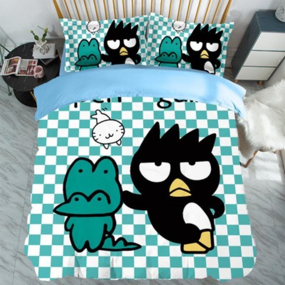 Cool Penguin Duvet Cover Pillowcase Bedding BoyGirl Bedroom Decoration Children-Gift Single Double Large SizeZip Duvet Cover