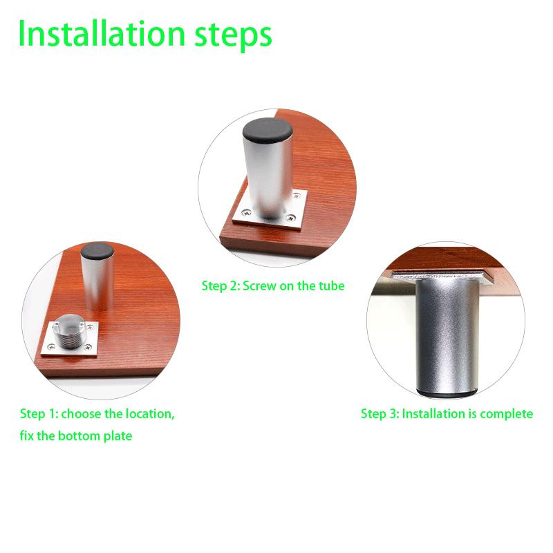 4Pcs Aluminum Furniture Legs Cabinet Foot DIY Thicken Adjustable 6-15CM TV Cabinet Support Leg bathroom Cabinet Feet