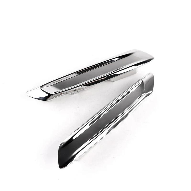 1Pair Chrome Exterior Front Fender Trim Strip Cover For BMW F10 F11 2013-2016 Sedan 51137336645 51137336646 Left & Right
