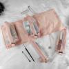 Abnehmbare Nylon-Make-up-Tasche, großes Fassungsvermögen, 4-in-1, tragbar, faltbar, Reise-Kulturbeutel, Make-up-Pinsel, Lippenstift, Aufbewahrungsorganisator, Kosmetiktasche